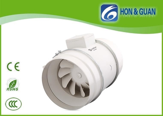 Fan en línea del conducto de las fans de ventilación del invernadero de la HVAC/8 pulgadas con el motor externo del rotor de la EC